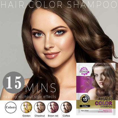 Sevich 10pcs/lot Hair Color Shampoo 15 Minutes Fast Hair Color Gel For Men and Women Hair Color Product Instant Black Hair