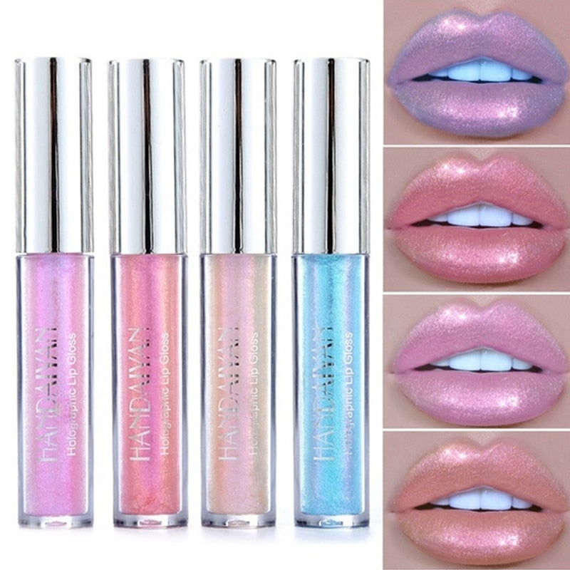 Polarized Lip Gloss Longlasting Mermaid Glitter Lipstick Waterproof Moisturize Jelly Luminous Glitter Lipgloss Lip Makeup 6color