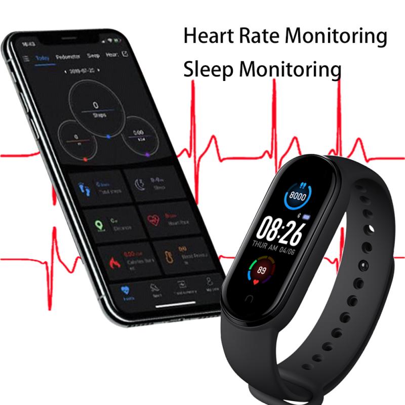 M5 Smart Watches Smart Band Sport Fitness Tracker Pedometer Heart Rate Blood Pressure Monitor Bracelet For Men Women