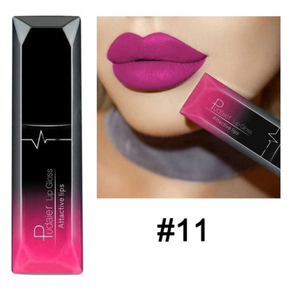 Waterproof Nude Matte Velvet Glossy Lip Gloss Lipstick Lip Balm Sexy Red Lip Tint 21 Colors Women Fashion Makeup Christmas Gifts