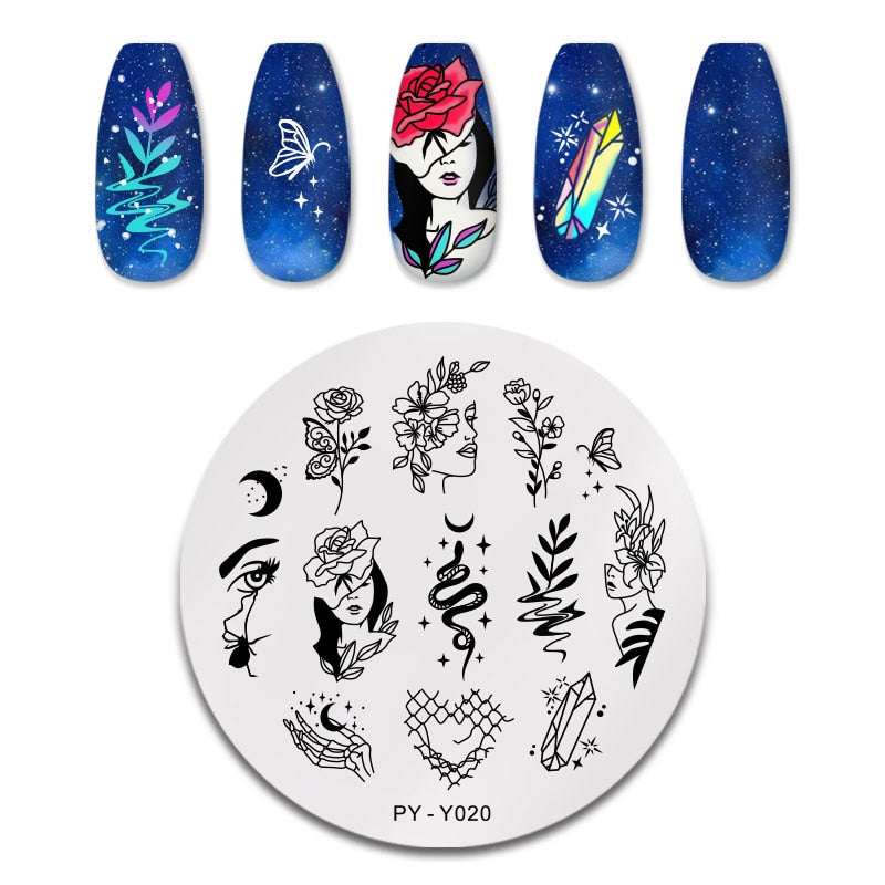 PICT YOU 12*6cm Nail Art Templates Stamping Plate Design Flower Animal Glass Temperature Lace Stamp Templates Plates Image