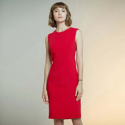 Cape slim dress short sleeve red Dress female sheath dresses