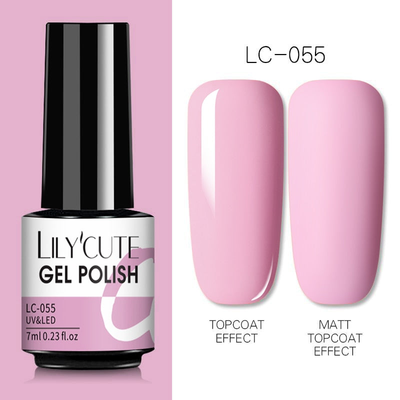 LILYCUTE 7ML Gel Nail Polish Nude Vernis Semi-Permanent Nail Polish For Nails Soak Off UV LED UV Gel DIY Nail Art Gel Varnishes