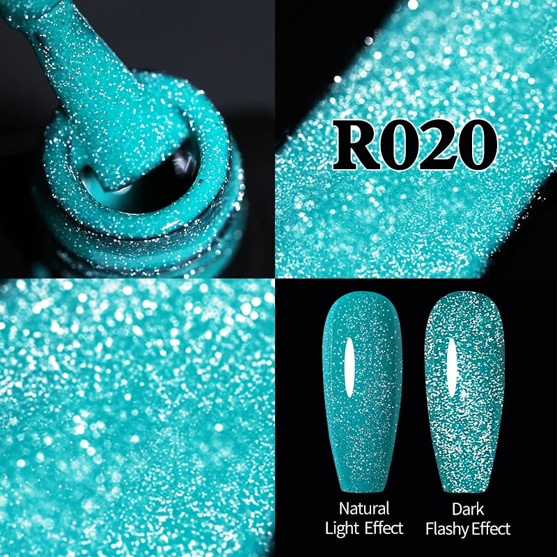 UR SUGAR Sparkling Gel Nail Polish Reflective Glitter Nail Gel Semi Permanent Nail Art Varnish For Manicures Need Base Top Coat