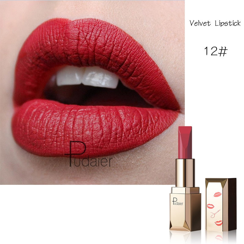 Pudaier Brand Matte Lipstick Professional Makeup for Women Long Lasting Velvet Tint Matt Sexy Lip Stick Nice Shades Batom Matte