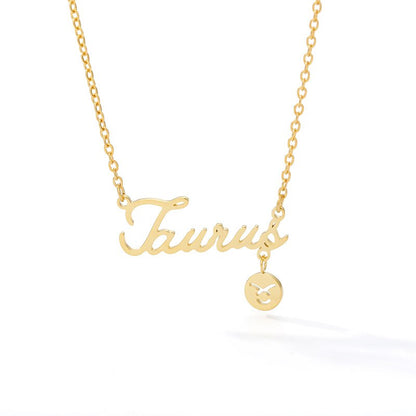 Virgo Libra Sagittarius Constellations Pendants Stainless Steel Charm Jewelry Necklaces For Best Birthday Gift Feminino