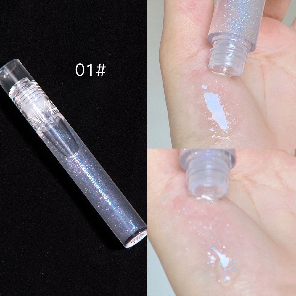 Liquid Mirror Half Transparent Lip Gloss Glaze Wet Crystal Jelly Liquid Lipstick Moisturize Shimmer Lip Oil Tint Care Makeup New