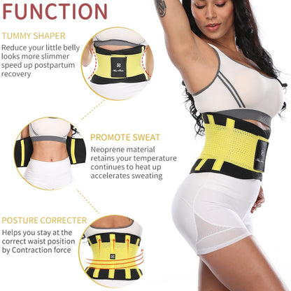 Miss Moly Sweat Waist Trainer Body Shape Shaper Xtreme Power Modeling Belt Faja Girdle Tummy Slimming Fitness Corset Shapewear