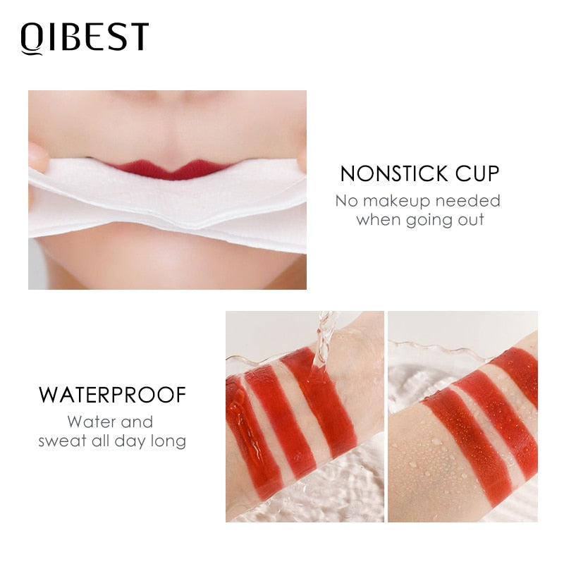 QIBEST Liquid Lipstick Waterproof Lipgloss 24 Color Lipgloss Lipstick Lips Makeup Cosmetic Long Lasting Lip Tint Lip Gloss Matte