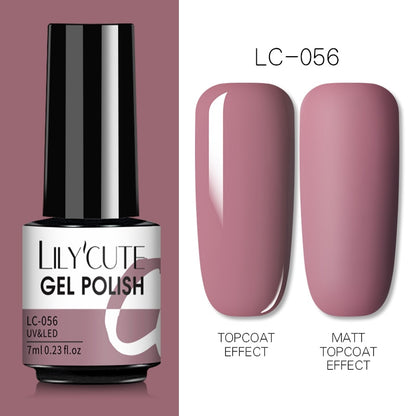 LILYCUTE 7ML Gel Nail Polish Nude Vernis Semi-Permanent Nail Polish For Nails Soak Off UV LED UV Gel DIY Nail Art Gel Varnishes