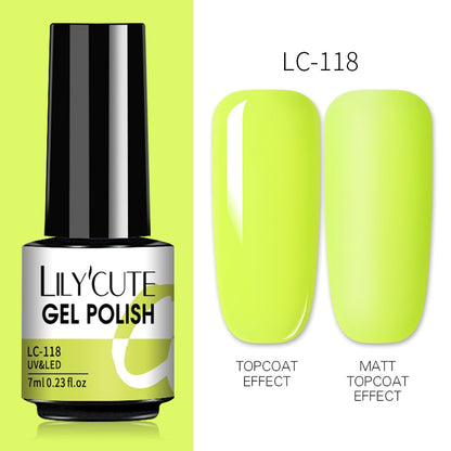 LILYCUTE 7ML Gel Nail Polish Nude Vernis Semi-Permanent Nail Polish For Nails Soak Off UV LED UV Gel DIY Nail Art Gel Varnishes