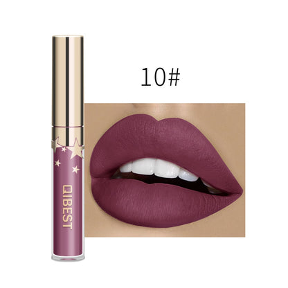 QIBEST Liquid Lipstick Waterproof Lipgloss 24 Color Lipgloss Lipstick Lips Makeup Cosmetic Long Lasting Lip Tint Lip Gloss Matte