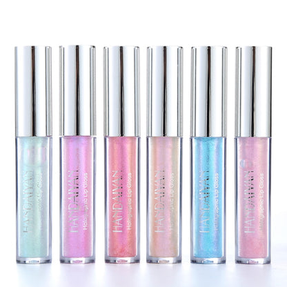 Polarized Lip Gloss Longlasting Mermaid Glitter Lipstick Waterproof Moisturize Jelly Luminous Glitter Lipgloss Lip Makeup 6color