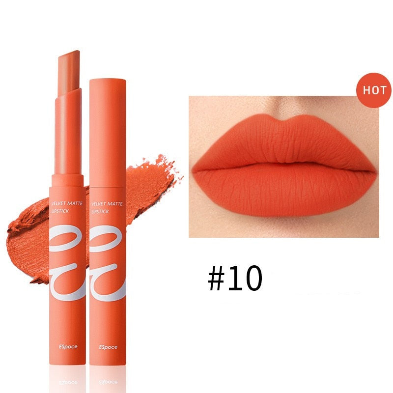 Waterproof Matte Velvet Lipstick  12 Colors Long Lasting Red  Pink Lipsticks Non Stick Nude Series  Lip Tint  Cosmetic Makeup