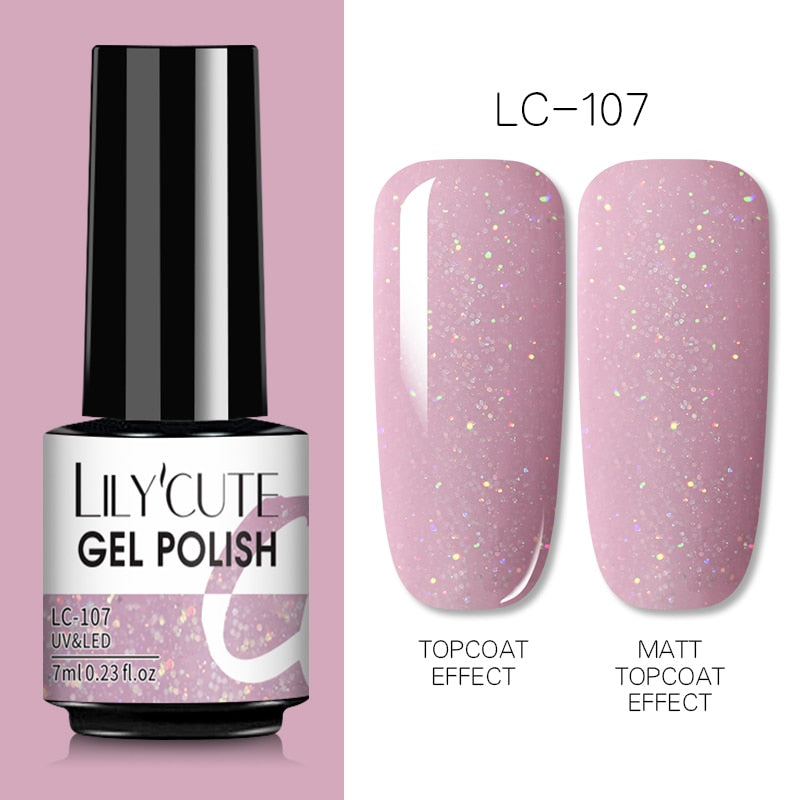 LILYCUTE 7ML Gel Nail Polish Nude Vernis Semi-Permanent Nail Polish For Nails Soak Off UV LED UV Gel DIY Nail Art Gel Varnishes