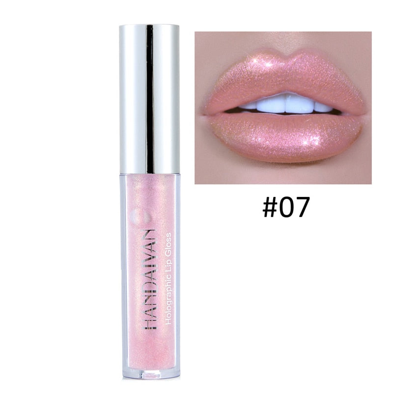 Polarized Lip Gloss Longlasting Mermaid Glitter Lipstick Waterproof Moisturize Jelly Luminous Glitter Lipgloss Lip Makeup 6color