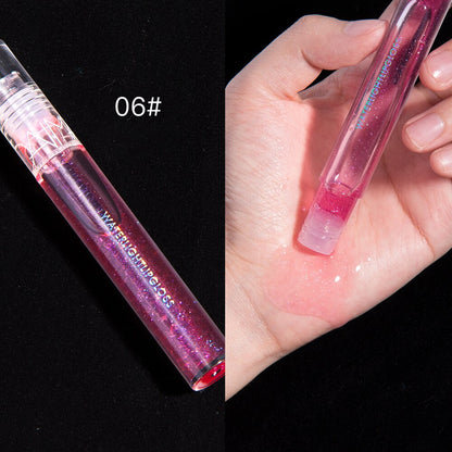 Liquid Mirror Half Transparent Lip Gloss Glaze Wet Crystal Jelly Liquid Lipstick Moisturize Shimmer Lip Oil Tint Care Makeup New