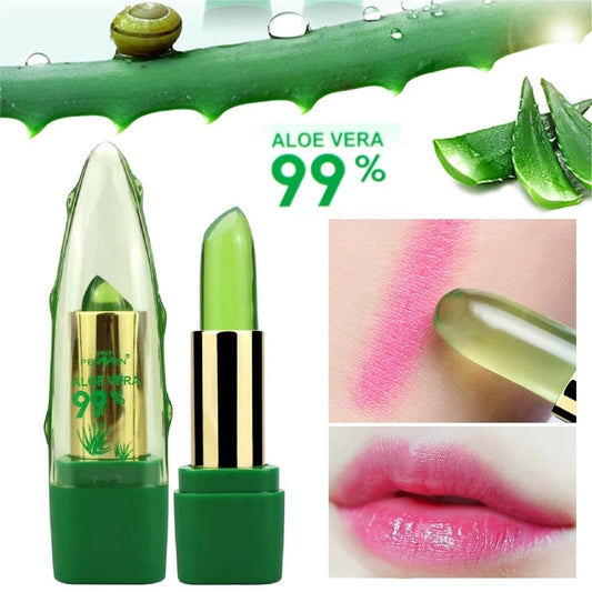 99% Aloe vera gel Lipstick Gloss Color Changing Moisturizer Anti-drying Desalination Fine-grain Lip Blam Care