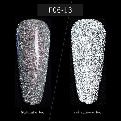 Vendeeni 15ml Glitter Chips Diamond Gel Nail Polish Sparkling Laser Nail Art Gel Varnish UV LED Soak Off Gel Lacquer 15 Colors