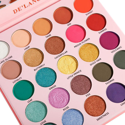 DE&#39;LANCI Eye Shadow Makeup Palette Little Prince &amp;Rose Eyeshadow Highly Pigmented Bright Natural Shades Colorful Beauty Glazed