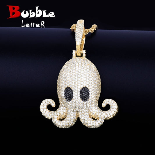 Octopus Pendants Bling Cubic Zircon Jewelry