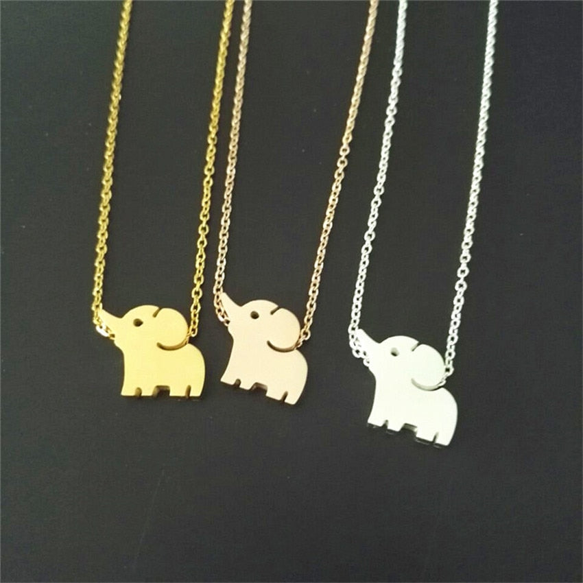 GORGEOUS TALE Jewelry Collier Stainless Steel Chain Butterfly Elephant Panda Birds Pendants Bijoux Femme Choker Necklaces Women