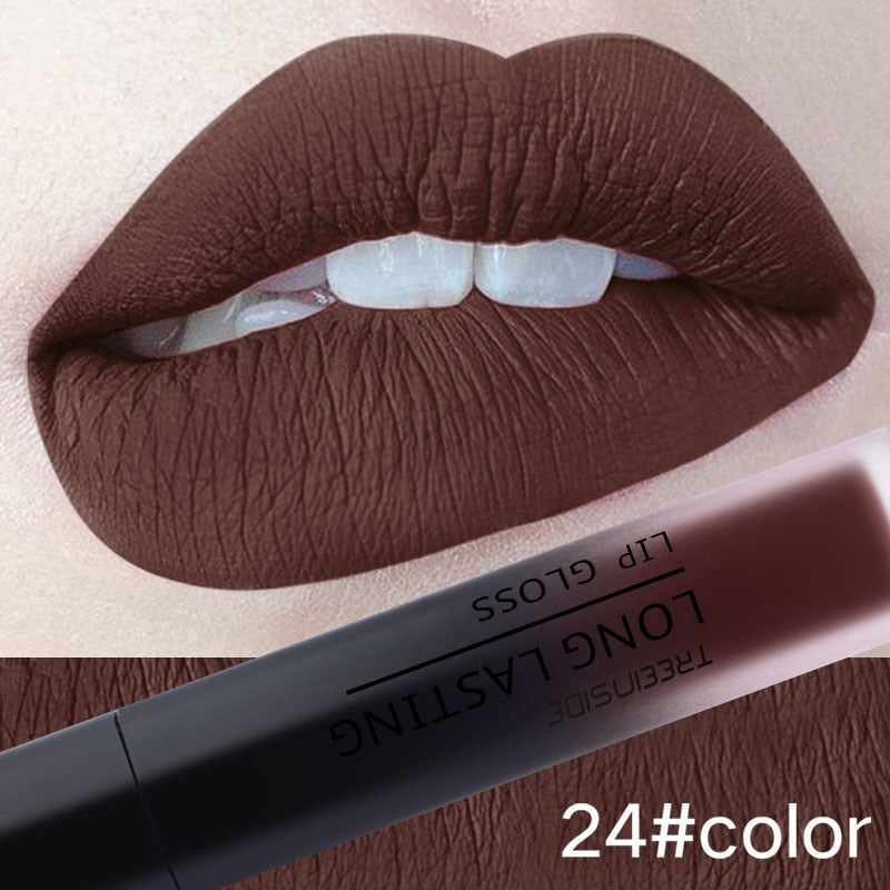 28 color matte liquid lipstick waterproof long lasting lip plumper makeup lipstick velvet gloss lip gloss cosmetics