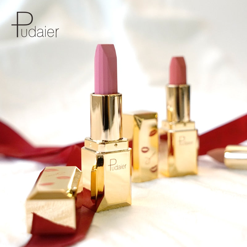 Pudaier Brand Matte Lipstick Professional Makeup for Women Long Lasting Velvet Tint Matt Sexy Lip Stick Nice Shades Batom Matte