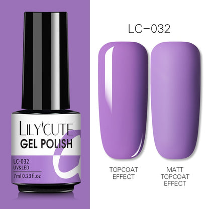 LILYCUTE 7ML Gel Nail Polish Nude Vernis Semi-Permanent Nail Polish For Nails Soak Off UV LED UV Gel DIY Nail Art Gel Varnishes