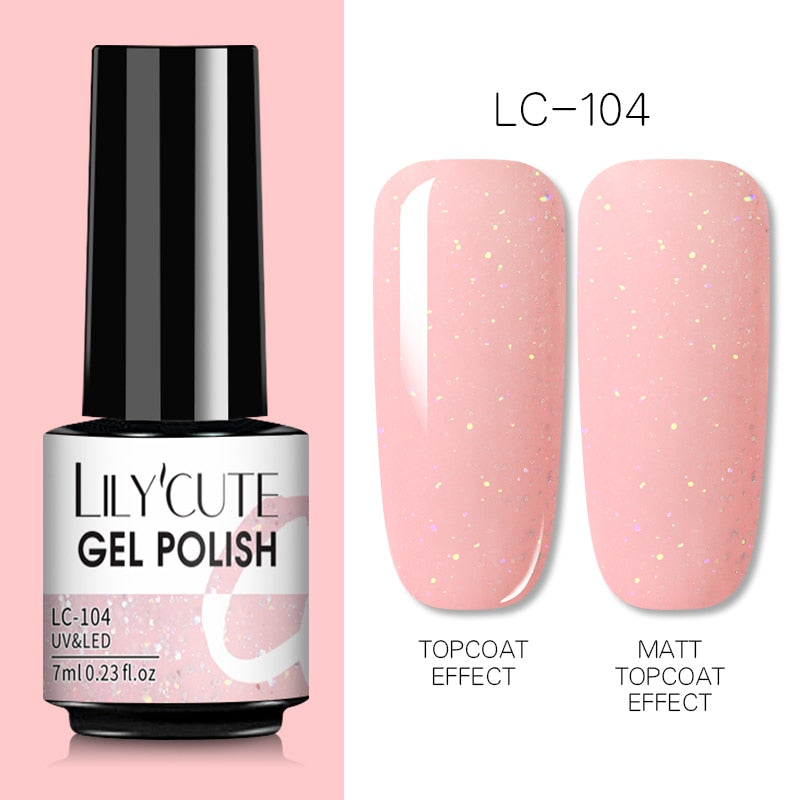 LILYCUTE 7ML Gel Nail Polish Nude Vernis Semi-Permanent Nail Polish For Nails Soak Off UV LED UV Gel DIY Nail Art Gel Varnishes