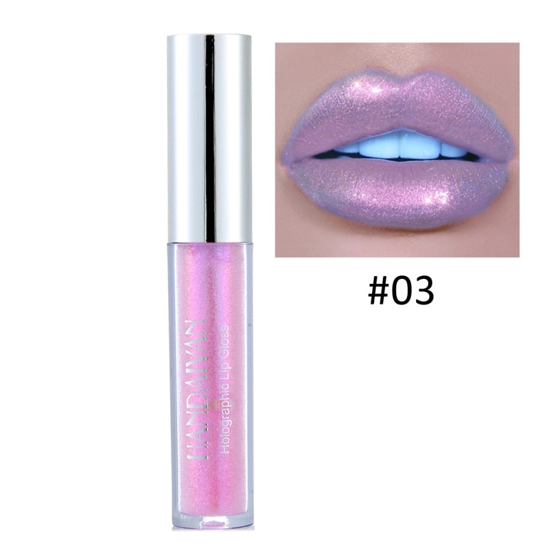 Polarized Lip Gloss Longlasting Mermaid Glitter Lipstick Waterproof Moisturize Jelly Luminous Glitter Lipgloss Lip Makeup 6color