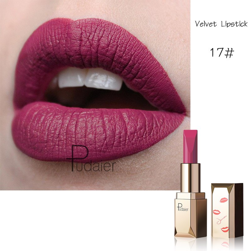 Pudaier Brand Matte Lipstick Professional Makeup for Women Long Lasting Velvet Tint Matt Sexy Lip Stick Nice Shades Batom Matte