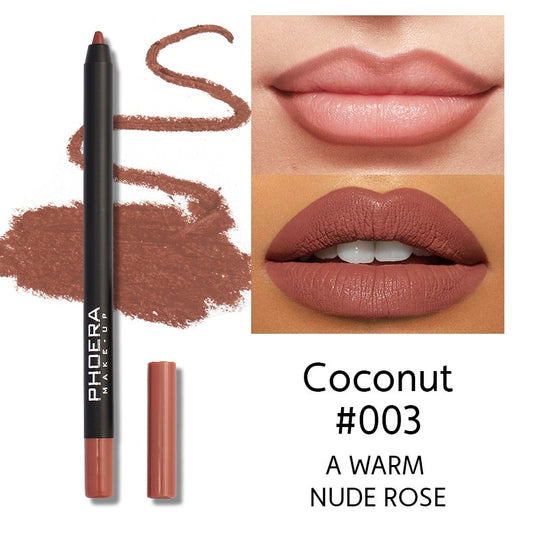 Waterproof Matte Brown Lip Liner 12 Color  Long Lasting Moisturizing Sexy Lip Pencil Women Natural Lipstick Makeup Lip Cosmetic