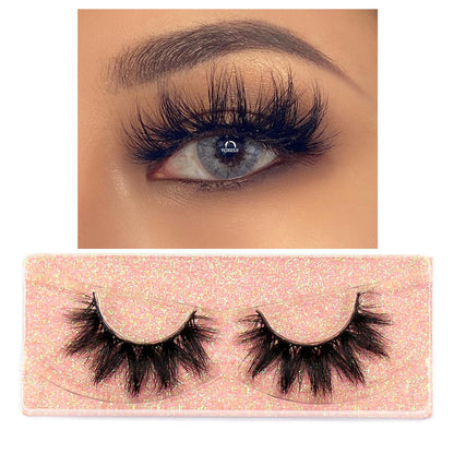 FOXESJI Makeup Eyelashes 3D Mink Lashes Fluffy Soft Wispy Natural Cross Lash Extension Reusable Fake Lashes Mink False Eyelashes