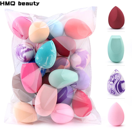 10/20 Pcs Soft Mix Color Makeup Sponge Face Beauty Cosmetic Powder Puff  For Foundation Cream Concealer Make Up Blender Tools