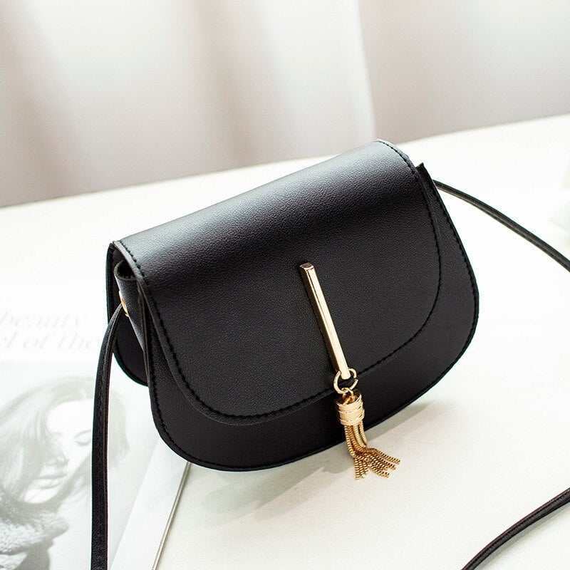 Fashion Tassel Women Crossbody Bag PU Leather Small Flap Messenger Bag For Ladies Sling Bag Mobile Phone Wallet Handbags New