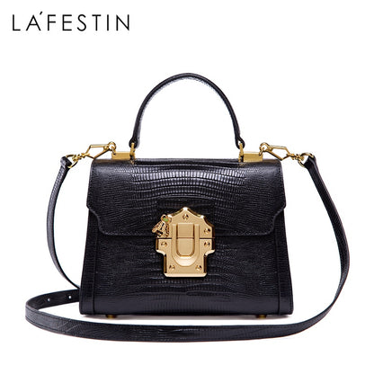 LA FESTIN 2021 New Women Serpentine Messenger Luxuury Leather Handbag Fashion Classic Crossbody One-shoulder Top Handle Tote Bag
