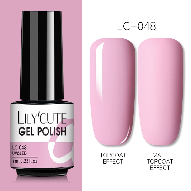 LILYCUTE 7ML Gel Nail Polish Nude Vernis Semi-Permanent Nail Polish For Nails Soak Off UV LED UV Gel DIY Nail Art Gel Varnishes