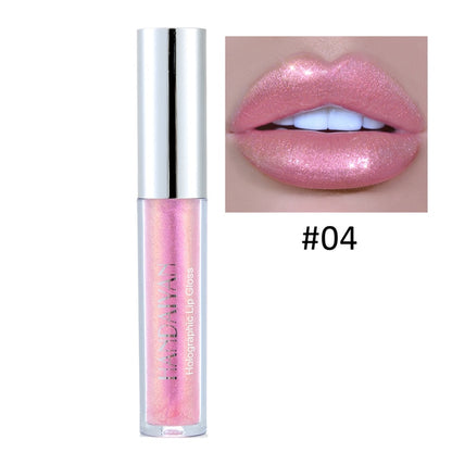 Polarized Lip Gloss Longlasting Mermaid Glitter Lipstick Waterproof Moisturize Jelly Luminous Glitter Lipgloss Lip Makeup 6color