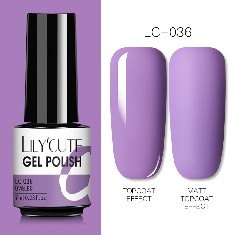 LILYCUTE 7ML Gel Nail Polish Nude Vernis Semi-Permanent Nail Polish For Nails Soak Off UV LED UV Gel DIY Nail Art Gel Varnishes