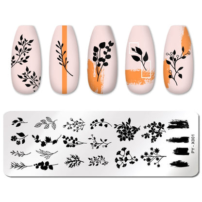 PICT YOU 12*6cm Nail Art Templates Stamping Plate Design Flower Animal Glass Temperature Lace Stamp Templates Plates Image