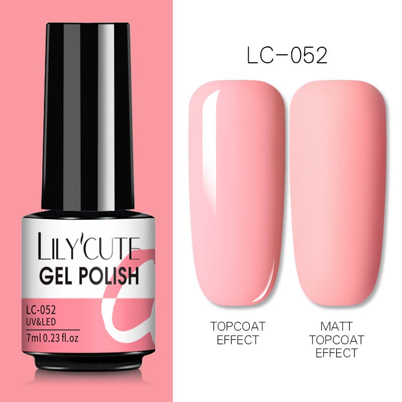 LILYCUTE 7ML Gel Nail Polish Nude Vernis Semi-Permanent Nail Polish For Nails Soak Off UV LED UV Gel DIY Nail Art Gel Varnishes