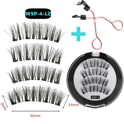 3D magnetic eyelashes With 4/5 Magnets handmade makeup Mink eyelashes extended false eyelashes Reusable false eyelashes