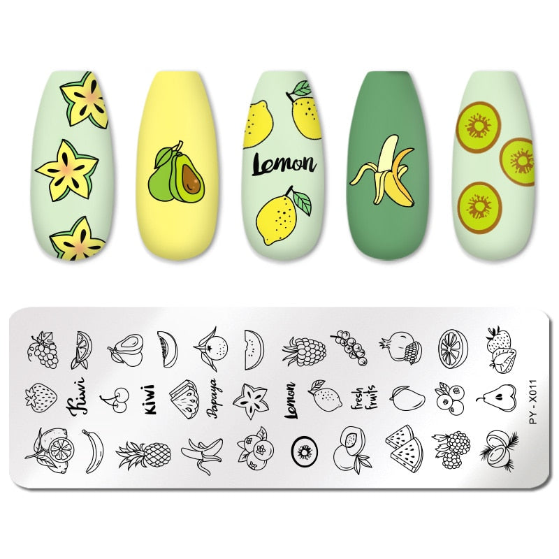 PICT YOU 12*6cm Nail Art Templates Stamping Plate Design Flower Animal Glass Temperature Lace Stamp Templates Plates Image