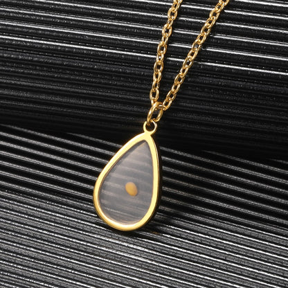 Faith Over Fear Acylic Mustard Seed Necklace Stainless Steel Mountain Necklace For Christian Inspirational Jewelry Gift