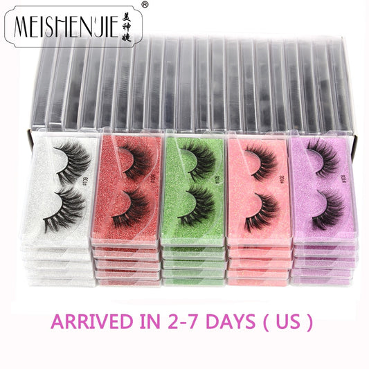 Wholesale Mink Eyelashes 10/30/50/100pcs 3d Mink Lashes Natural false Eyelashes messy fake Eyelashes Makeup False Lashes In Bulk