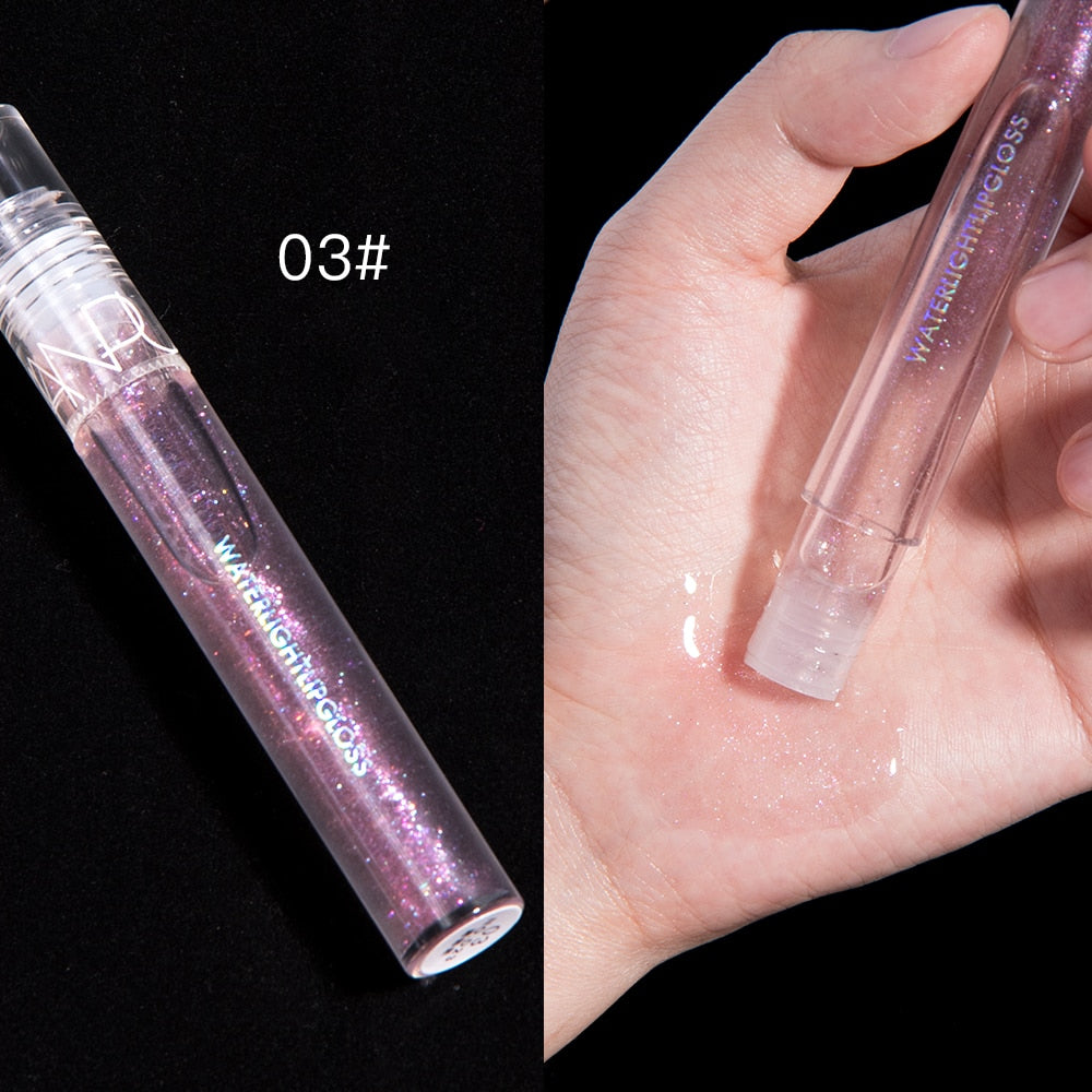 Liquid Mirror Half Transparent Lip Gloss Glaze Wet Crystal Jelly Liquid Lipstick Moisturize Shimmer Lip Oil Tint Care Makeup New