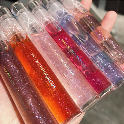 Liquid Mirror Half Transparent Lip Gloss Glaze Wet Crystal Jelly Liquid Lipstick Moisturize Shimmer Lip Oil Tint Care Makeup New