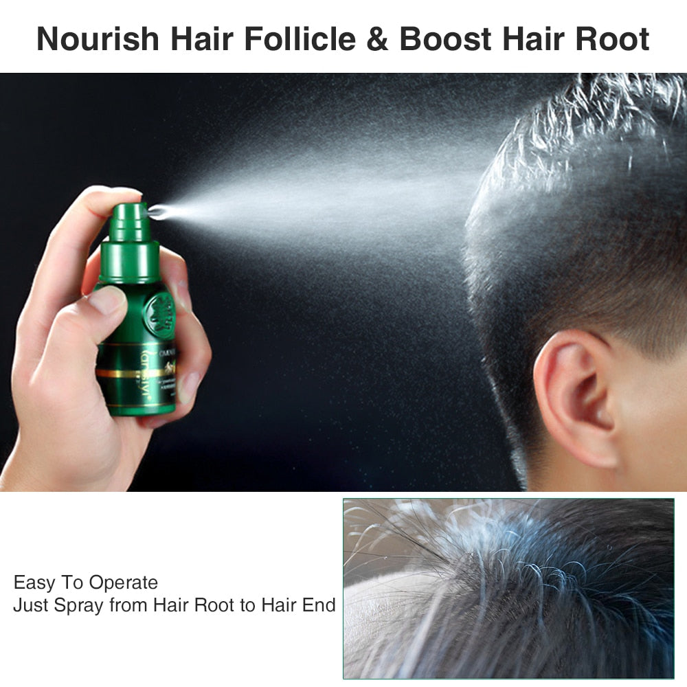 US Stock Ginger Hair Growth Spray Essential Oil Hair Loss Liquid Hair Growth Spray For Men Women Hair Care Tools