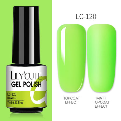 LILYCUTE 7ML Gel Nail Polish Nude Vernis Semi-Permanent Nail Polish For Nails Soak Off UV LED UV Gel DIY Nail Art Gel Varnishes